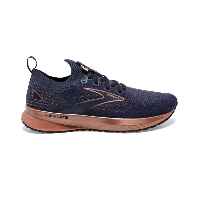 Brooks Levitate StealthFit 5 Energy-Return Road Running Shoes - Women's - Peacoat/Navy/Copper (61275